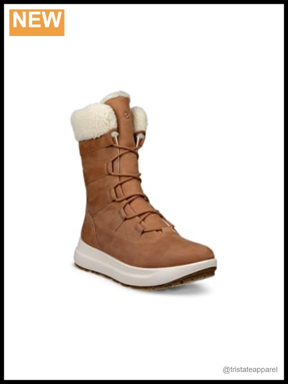 ECCO Solice Arctic Waterproof Mid-Calf Snow Boots Leather Lace-Up
